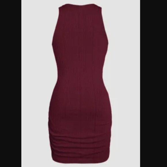 NWOT Red Dahlia Ruched Sleeveless Bodycon Short Dress - Picture 3 of 3